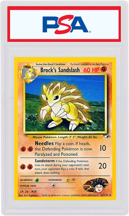 Brock's Sandslash 2000 Pokemon TCG Gym Heroes #23/132 (PSA or BGS Graded)