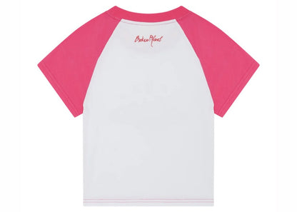 Broken Planet Baby Tee Snow White/Pink