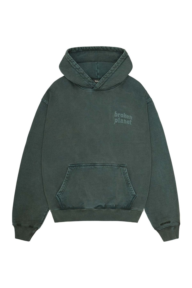 Broken Planet Basics Hoodie Washed Emerald Green