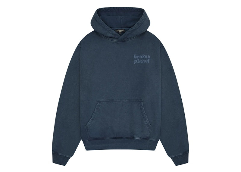 Broken Planet Basics Hoodie Washed Outer Space Blue