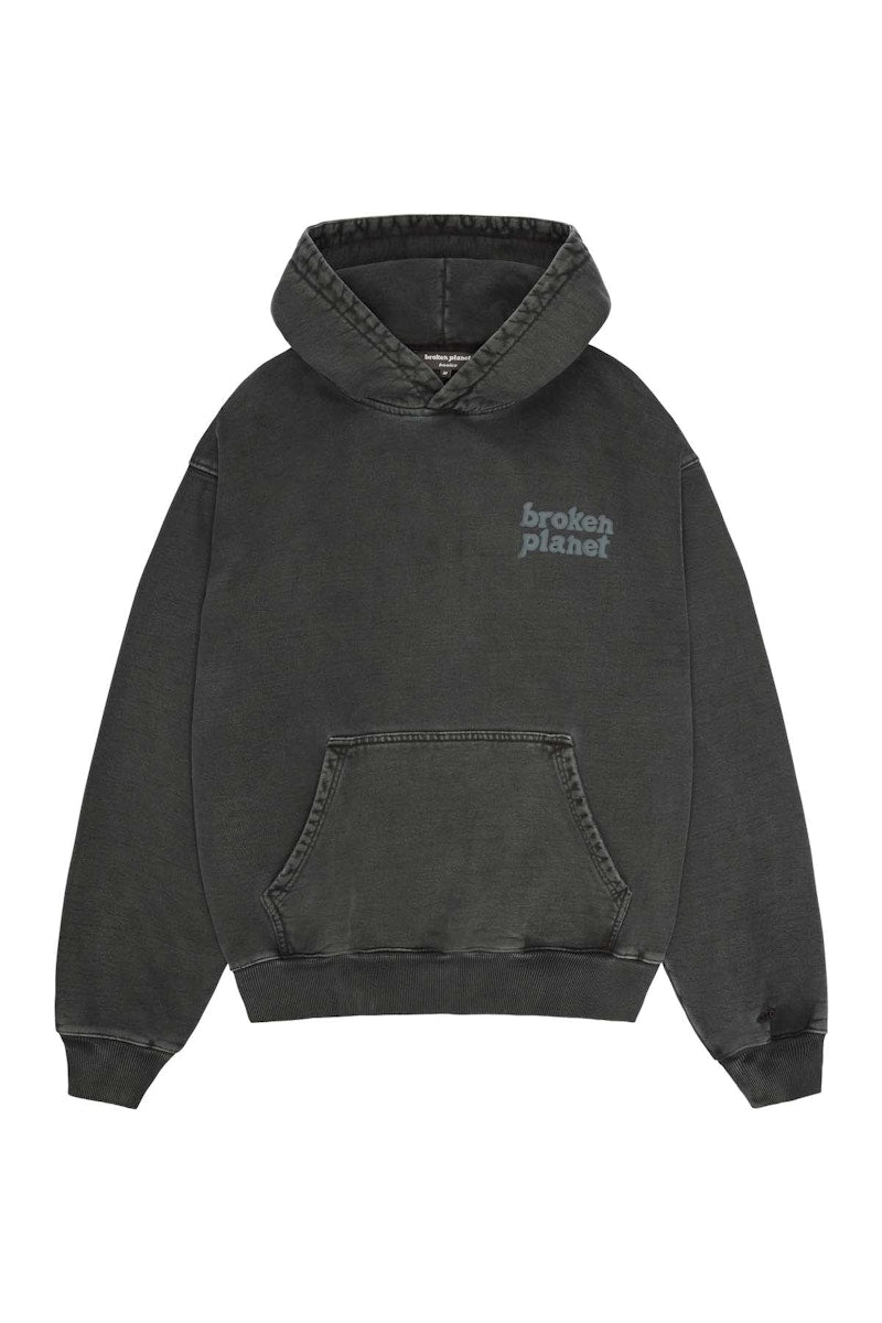 Broken Planet Basics Hoodie Washed Soot Black
