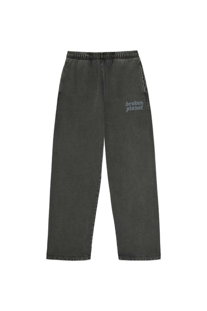 Broken Planet Basics Straight Leg Sweatpants Washed Soot Black