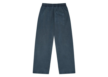 Broken Planet Basics Wide Leg Sweatpants Washed Outer Space Blue