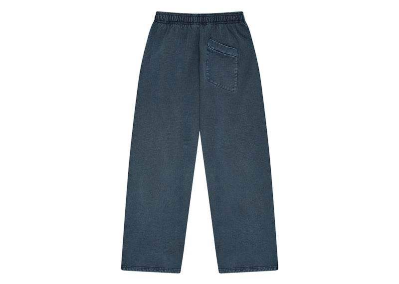Broken Planet Basics Wide Leg Sweatpants Washed Outer Space Blue
