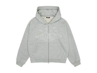 Broken Planet Broken Planet Zip Up Hoodie Ash Heather Grey