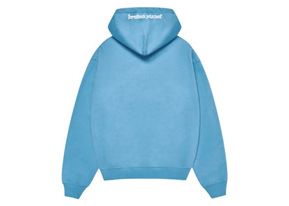 Broken Planet Zip-Up Hoodie Light Blue