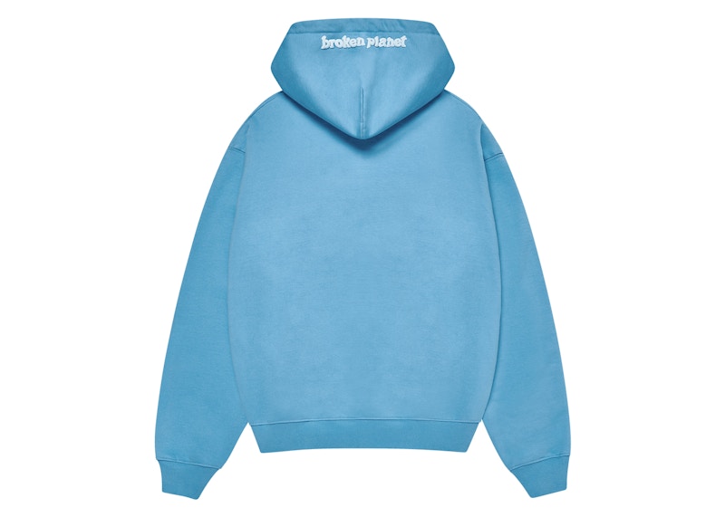 Broken Planet Zip-Up Hoodie Light Blue
