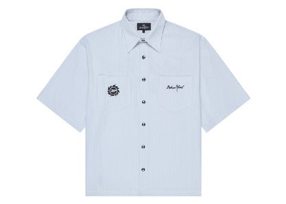 Broken Planet Button-Up Shirt White/Gray