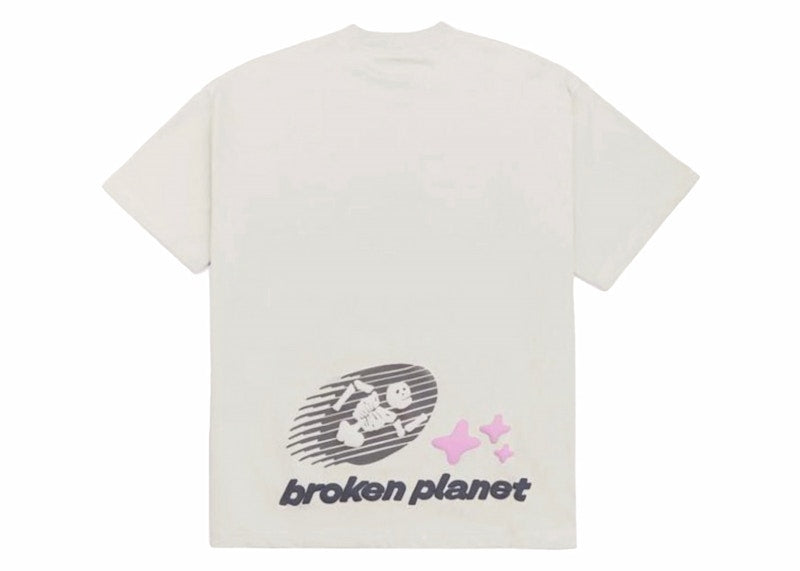 Broken Planet Cosmic Speed T-shirt Bone White