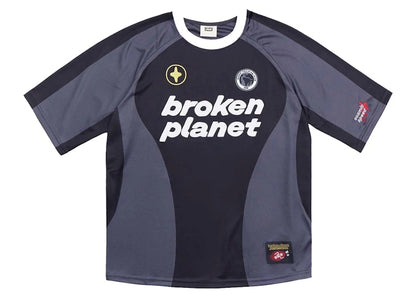 Broken Planet Football Jersey Black/Grey