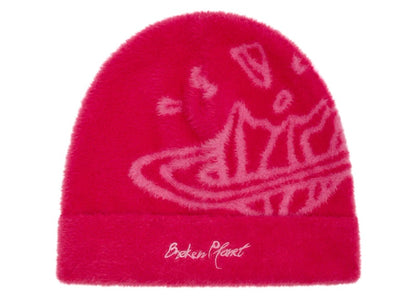 Broken Planet Fuzzy Beanie Fuchsia Pink