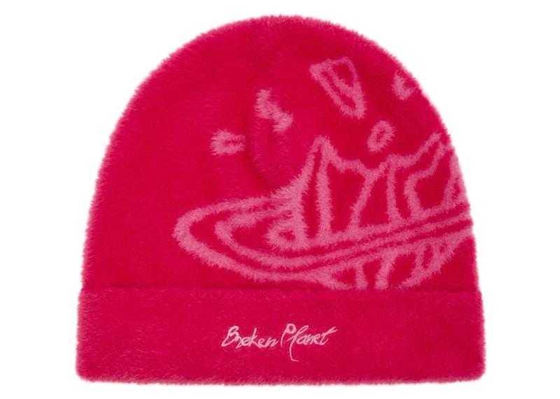 Broken Planet Fuzzy Beanie Fuchsia Pink