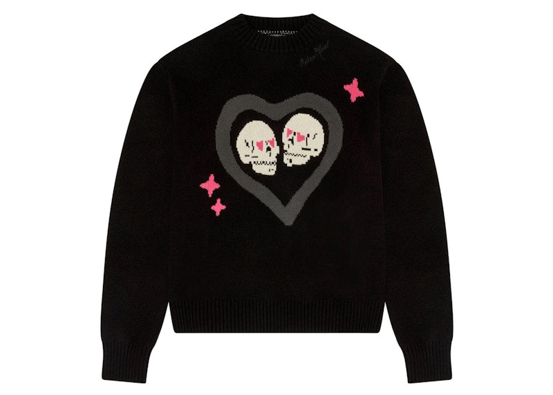 Broken Planet Hearts Are Made To Be Broken Knit Sweater Midnight Black