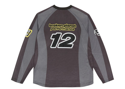 Broken Planet Football Long Sleeve Tee Black/Gray