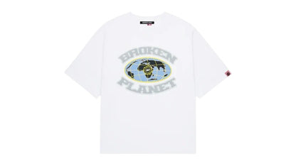 Broken Planet Market Grid T Shirt Snow White