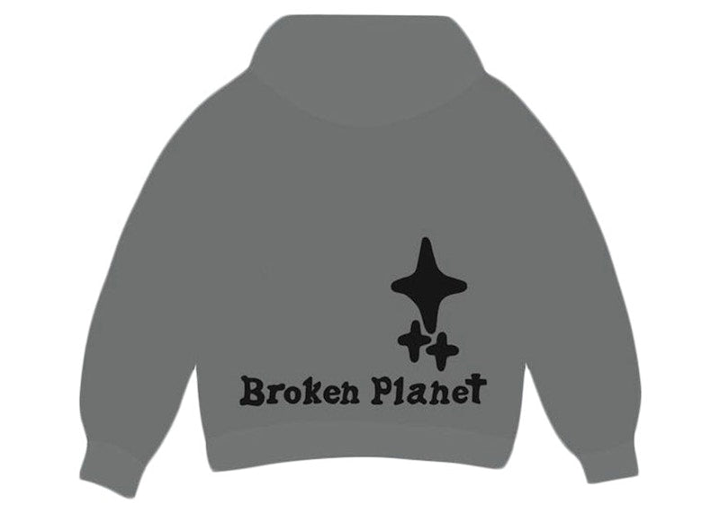 Broken Planet Hidden in the Dark Hoodie Shadow Grey