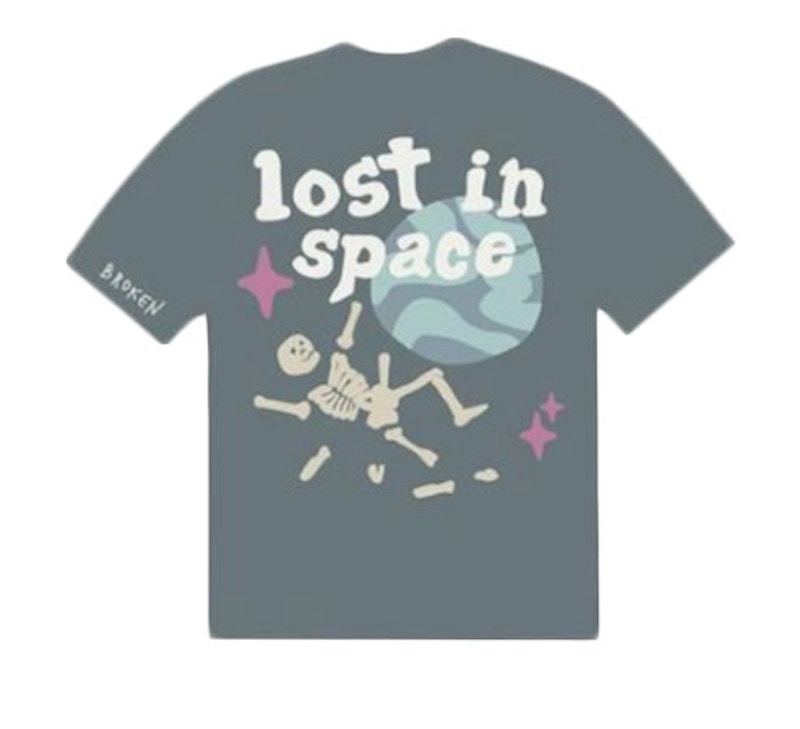 Broken Planet Lost in Space T-shirt Blue