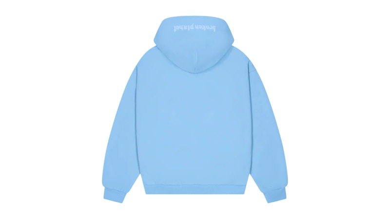 Broken Planet Market Sky Blue Zip Up Hoodie Sky Blue