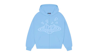 Broken Planet Market Sky Blue Zip Up Hoodie Sky Blue