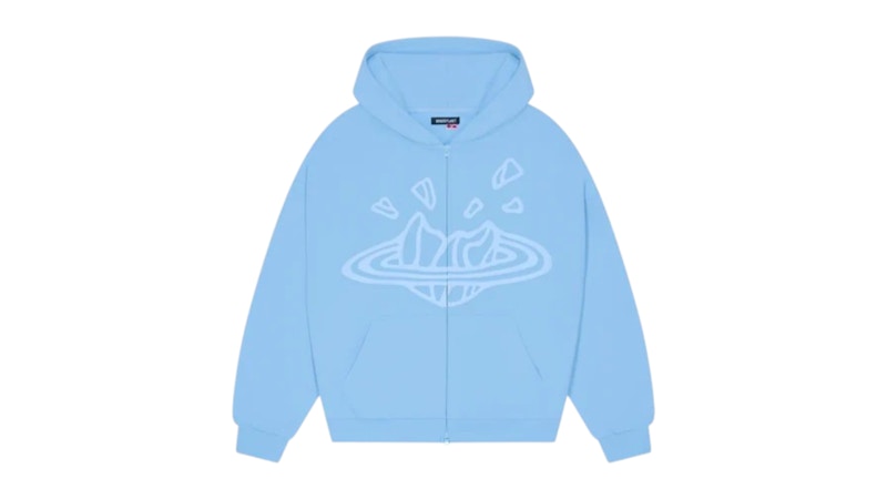 Broken Planet Market Sky Blue Zip Up Hoodie Sky Blue