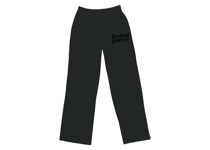 Broken Planet Straight Leg Sweatpants Soot Black/Black Logo