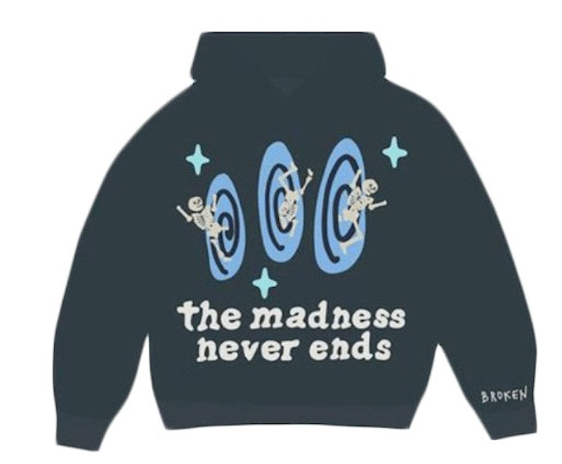 Broken Planet The Madness Never Ends Hoodie Navy