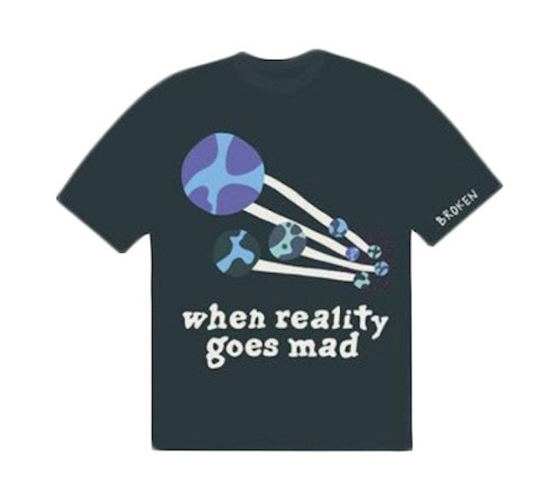 Broken Planet When Reality Goes Mad T-shirt Navy