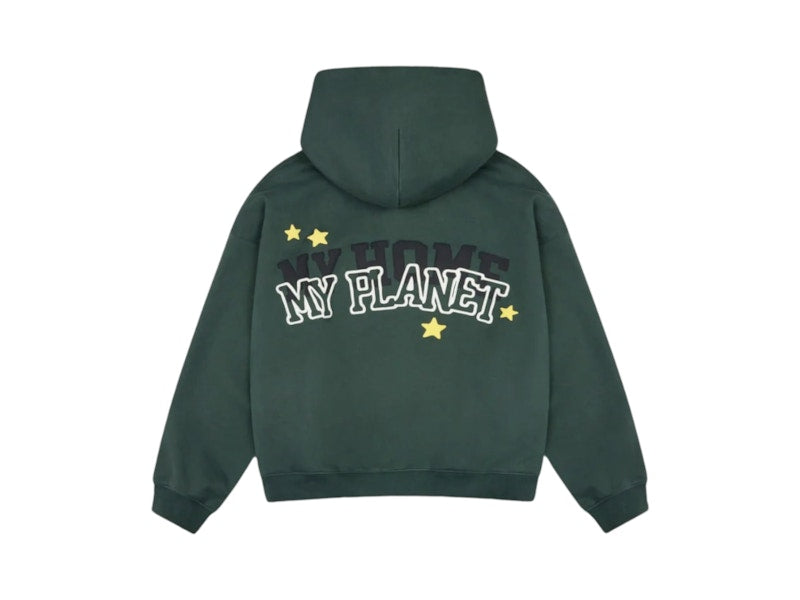 Broken Planet My Planet Zip Up Hoodie Green