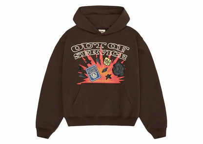 Broken Planet Out Of Service Hoodie Brown