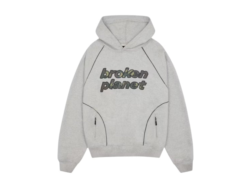 Broken Planet Performance Hoodie Heather Grey