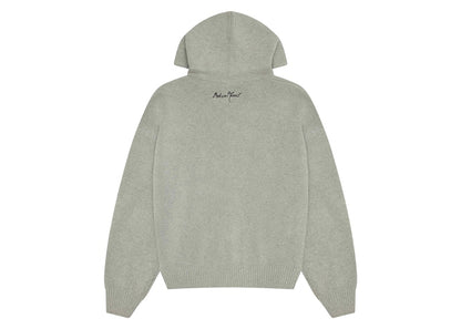 Broken Planet Sun Logo Knit Zip-Up Hoodie Heather Grey