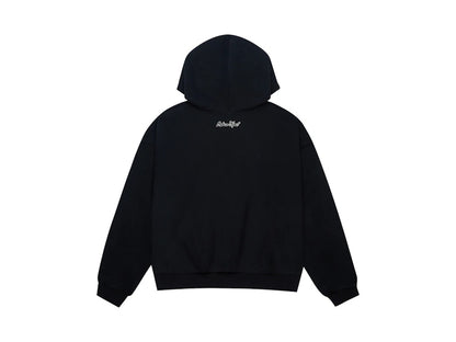 Broken Planet Sun Logo Zip-Up Hoodie Midnight Black