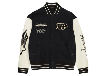 Broken Planet Varsity Jacket Black/White