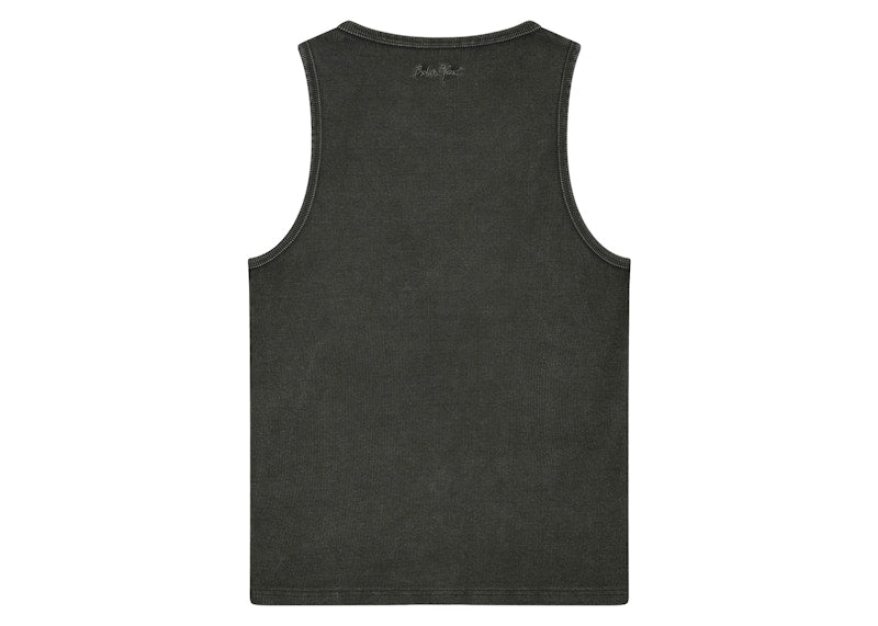 Broken Planet Washed Ribbed Tank Top Washed Black