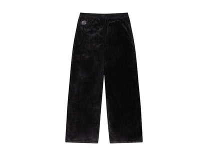 Broken Planet Women's Star Girl Velour Track Pants Midnight Black