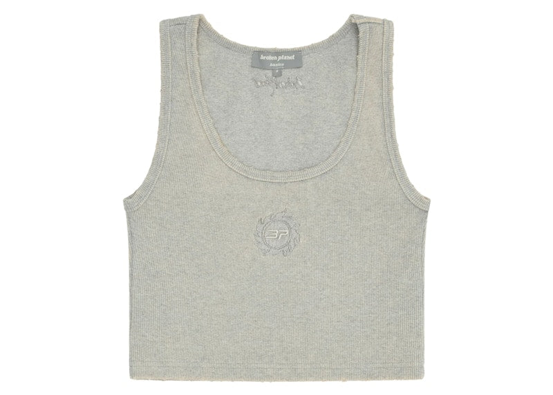 Broken Planet Women's Washed Ribbed Tank Top Heather Grey