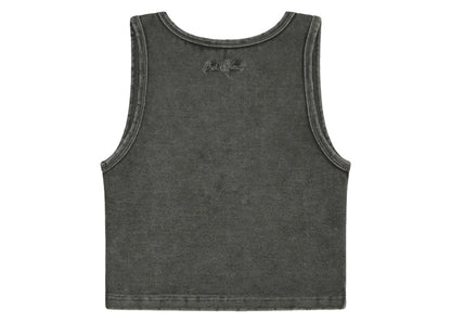 Broken Planet Women's Washed Ribbed Tank Top Washed Soot Black