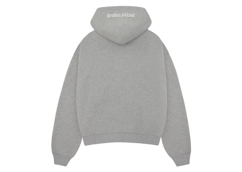 Broken Planet Zip Up Hoodie Heather Grey