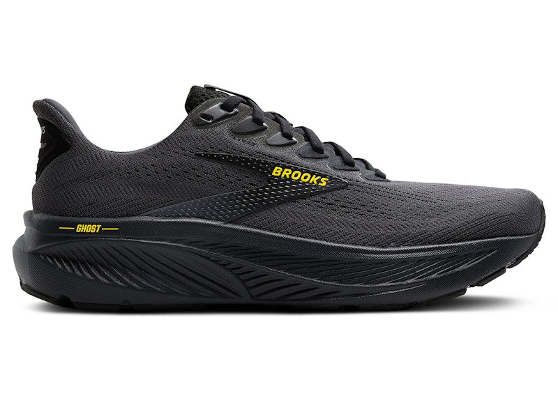 Brooks Ghost 17 Ebony Black Yellow