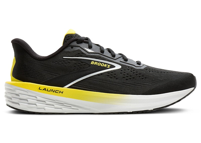 Brooks Launch 12 Black Cyber Yellow Oyster