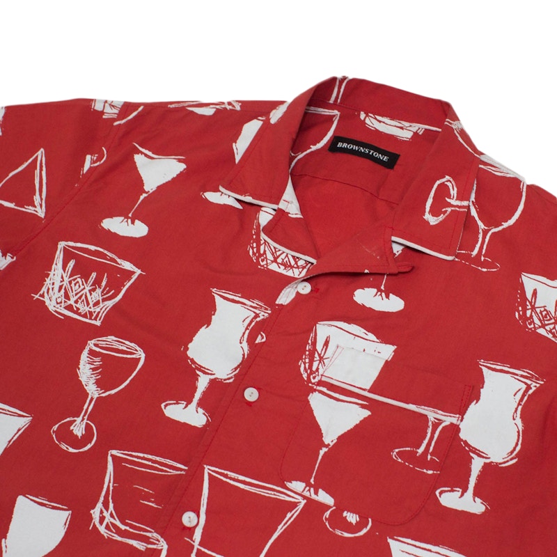 Brownstone Club Collar Shirt Red