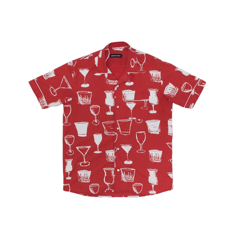 Brownstone Club Collar Shirt Red