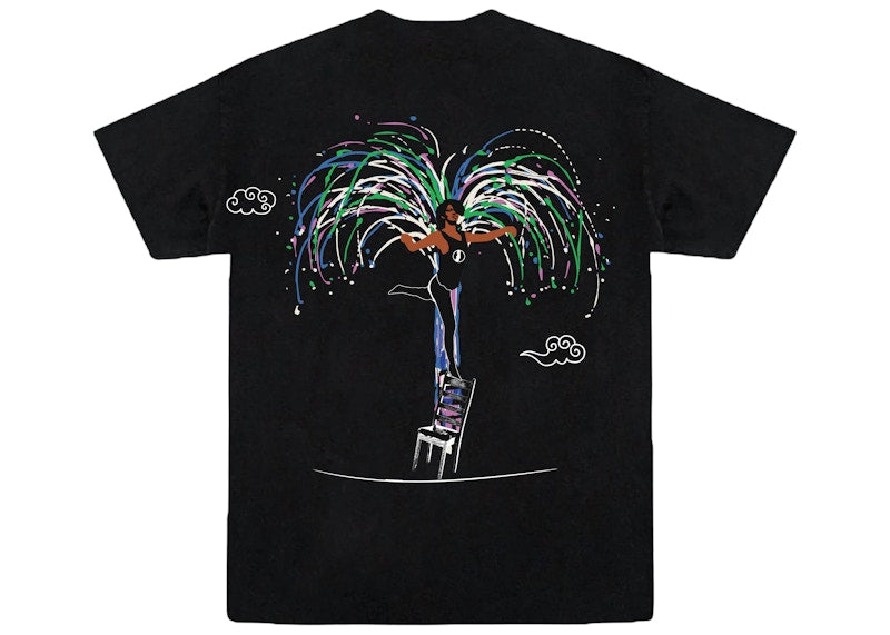 Brownstone Embroidered Cut & Sew Readymade T-Shirt Black