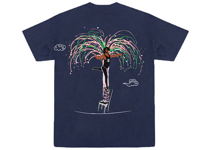 Brownstone Embroidered Cut & Sew Readymade T-Shirt Navy