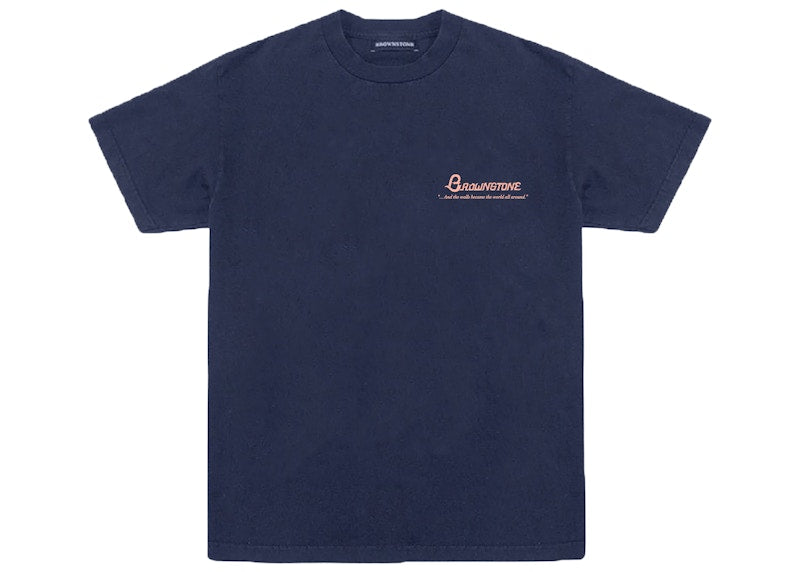 Brownstone Embroidered Cut & Sew Readymade T-Shirt Navy