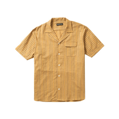 Brownstone Striped Club Collar Shirt Honey