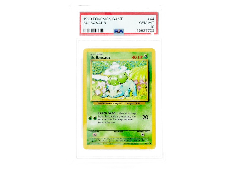 Bulbasaur 1999 Pokemon TCG Base Set 1st Edition #44/102 (PSA or BGS Graded)