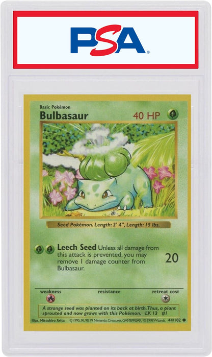 Bulbasaur 1999 Pokemon TCG Base set Shadowless #44 (PSA or BGS Graded)