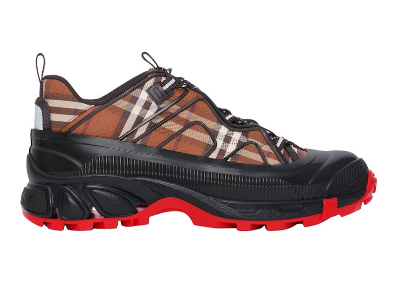 Burberry Arthur Vintage Check Cotton Birch Brown Black Red