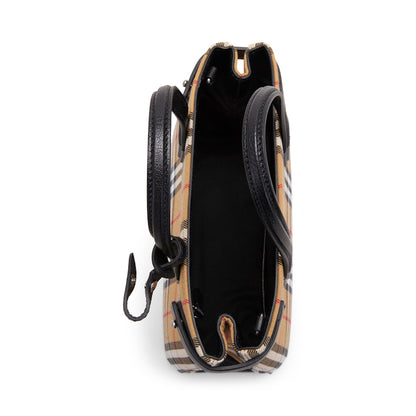 Burberry The Small Banner Vintage Check and Leather Black